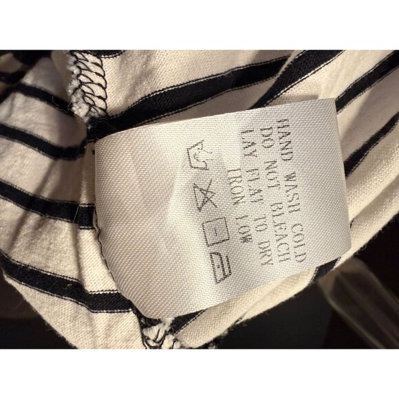 White Birch Black & White Striped Flowy Top Size 1XL Cotton & Rayon Blend Boho - Picture 7 of 13